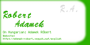 robert adamek business card